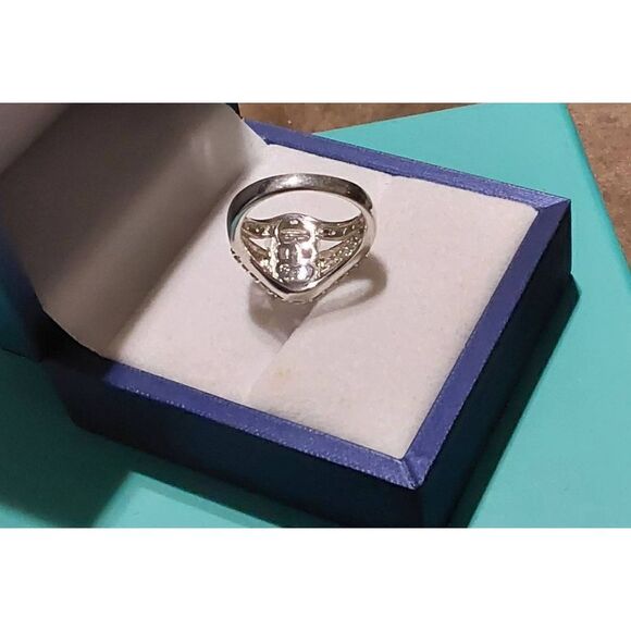 NEW~7.83 Carat Crushed Ice Sim Diamond Bridal Ring Sz 8~Platinum/.925 Sterling - Picture 3 of 4